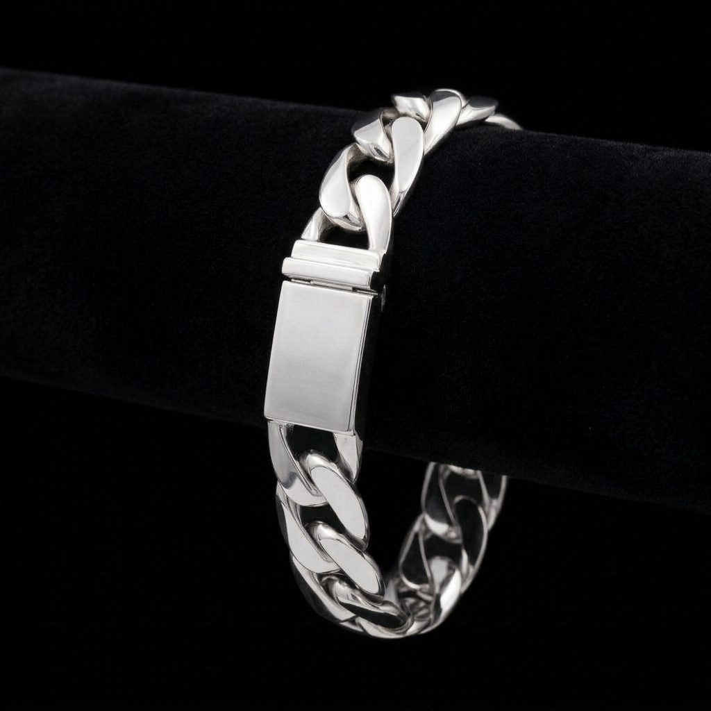 19mm Flat Curb Link Bracelet