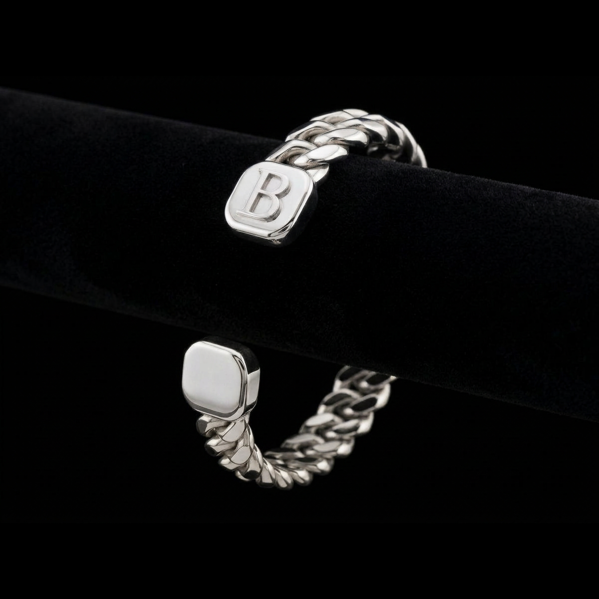 Any Letter Initial Cuban Cuff