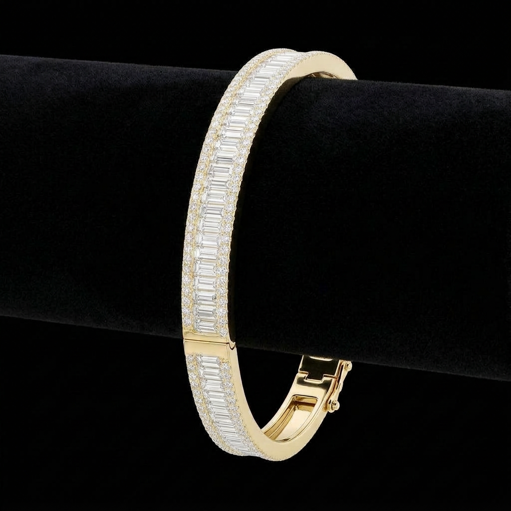 Baguette Channel Bangle