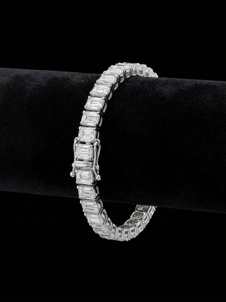Hexagon Cut Tennis Bracelet