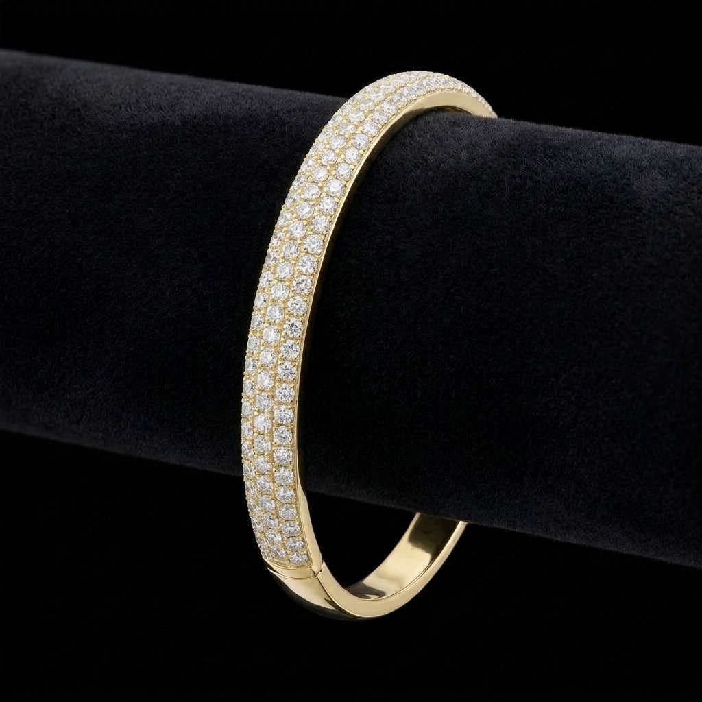Domed Pavé Bangle