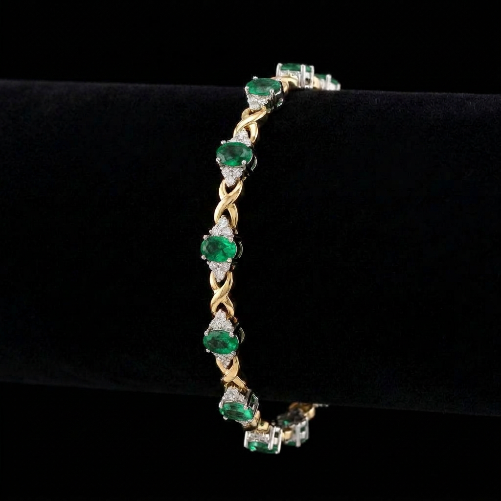 Emerald Infinity Bracelet