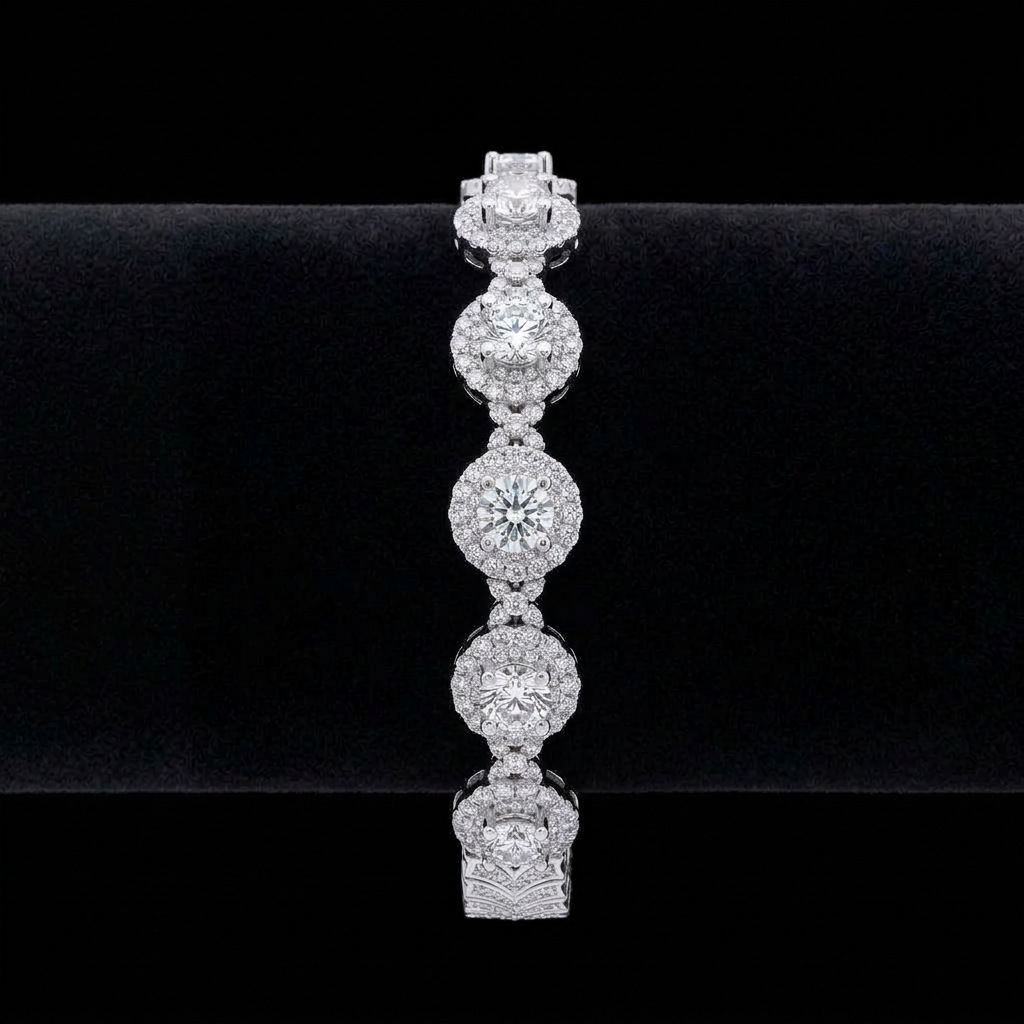 Flower Halo Link Bracelet