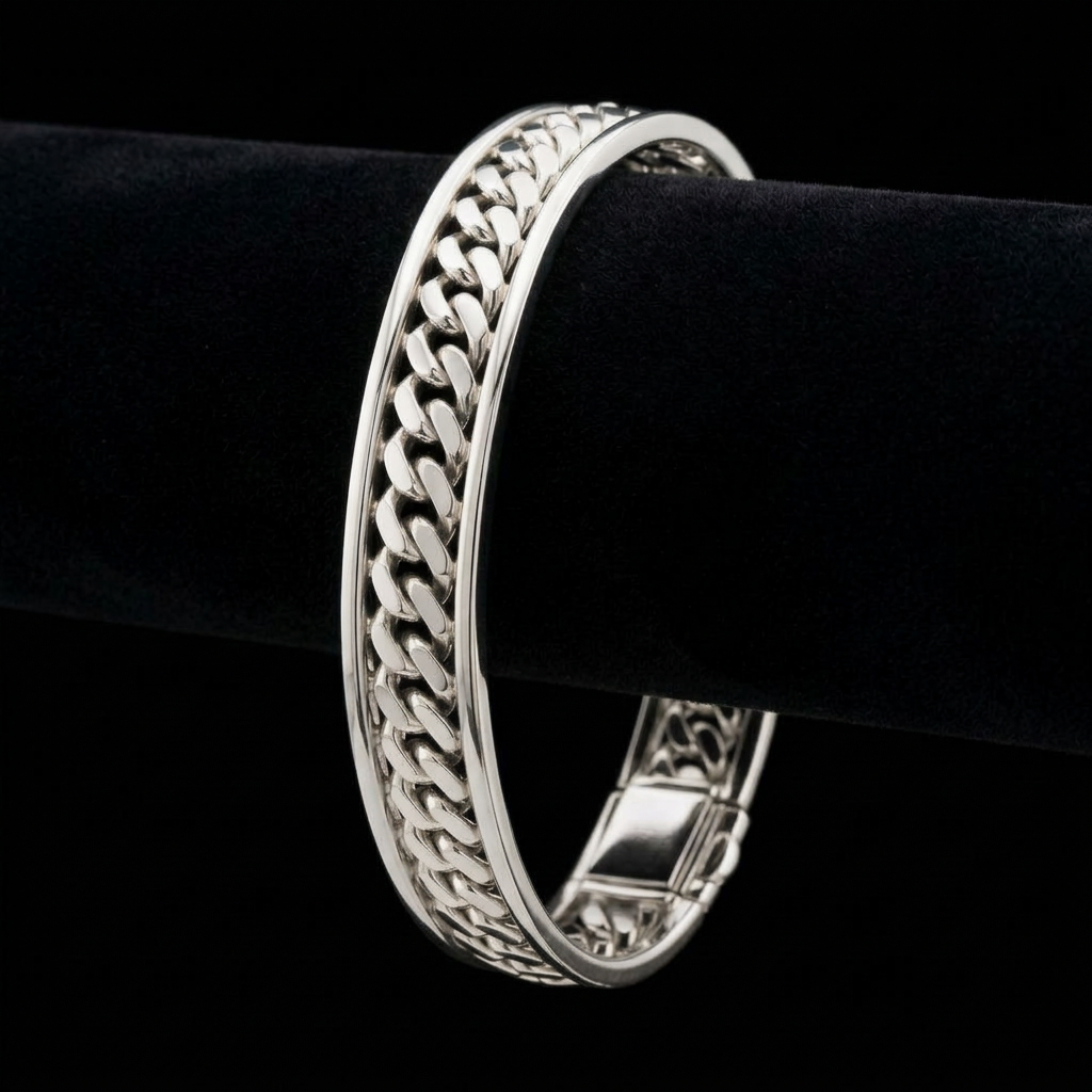 Framed Cuban Link Bracelet