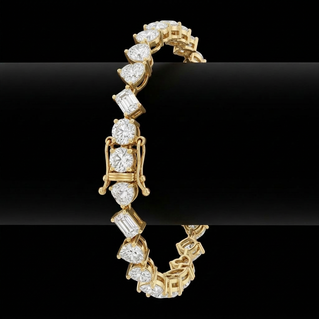 Mixed Shape Tennis Bracelet