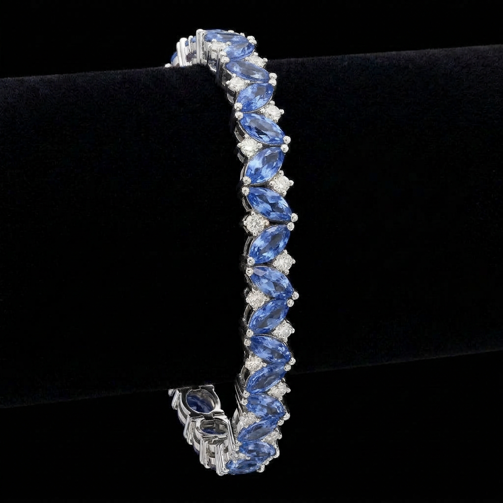 Sapphire & Diamond Tennis Bracelet