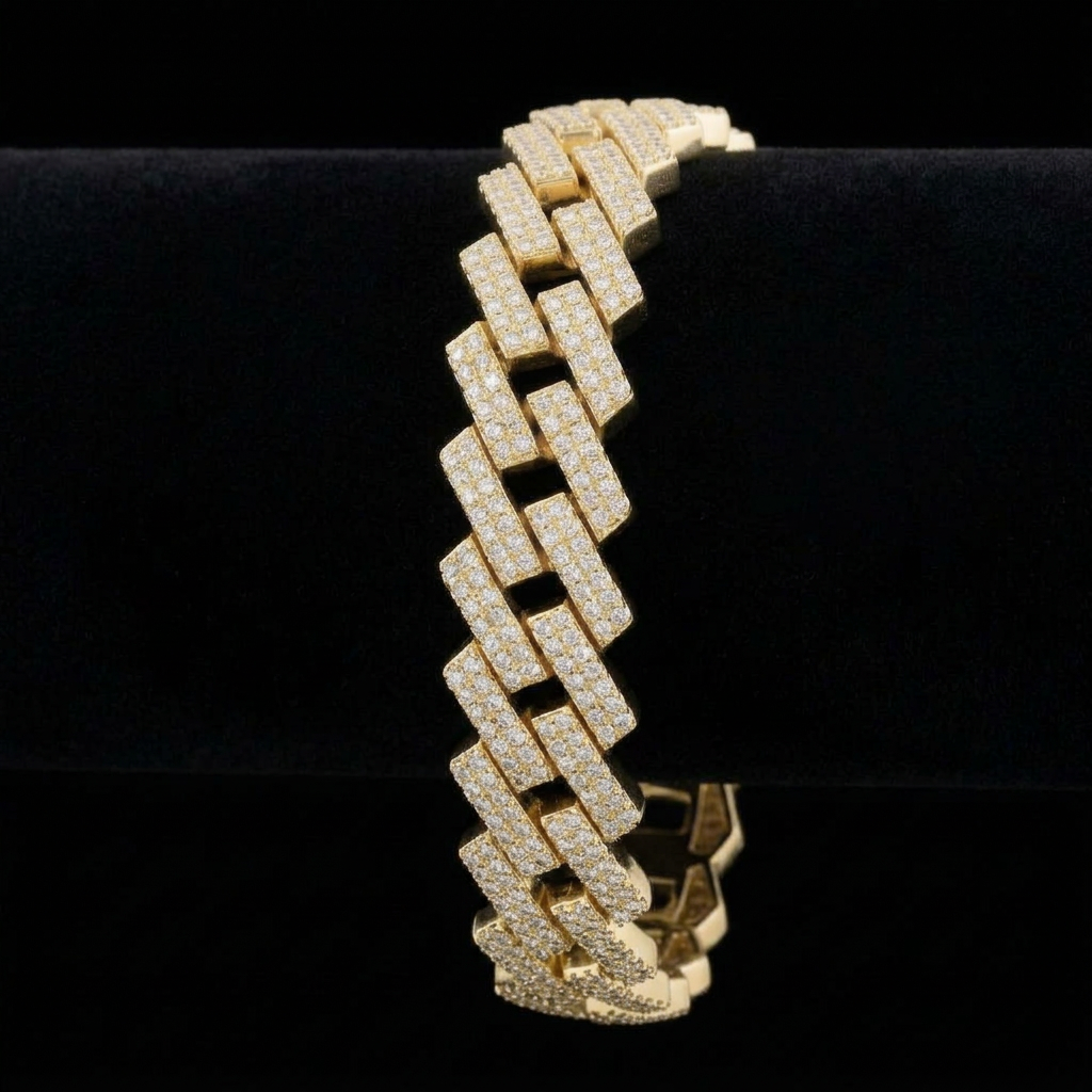 Square Iced Cuban Bracelet