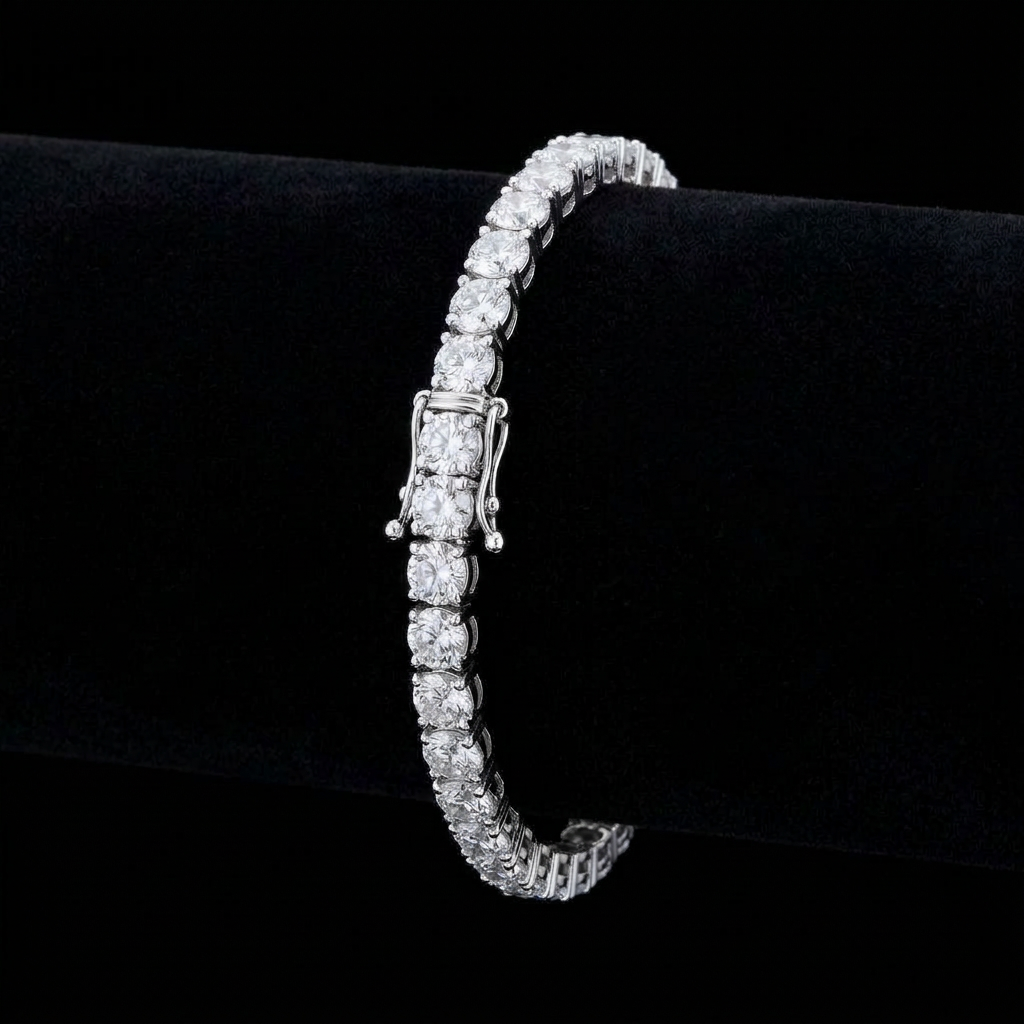 Sterling Round Tennis Bracelet