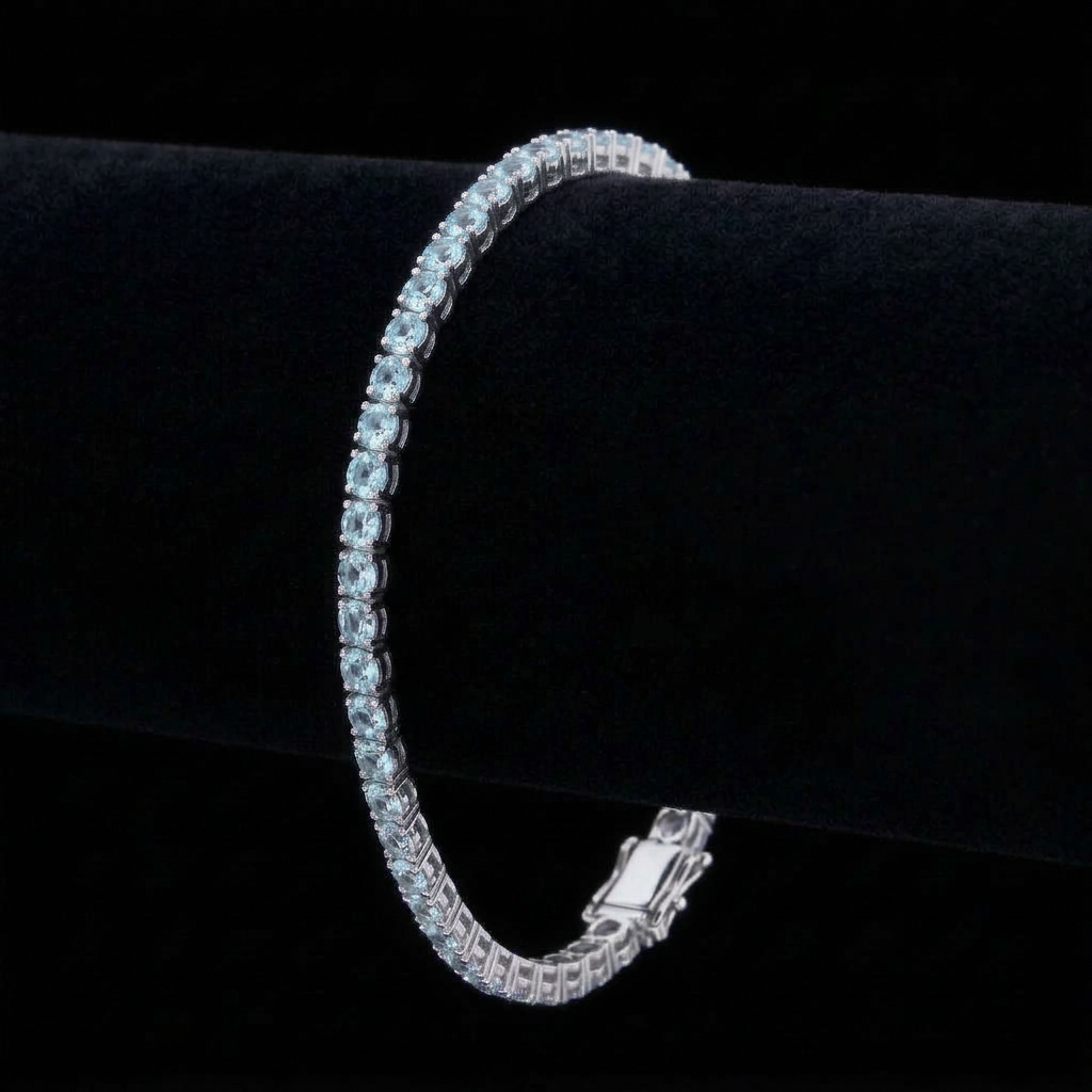 Aquamarine Tennis Bracelet