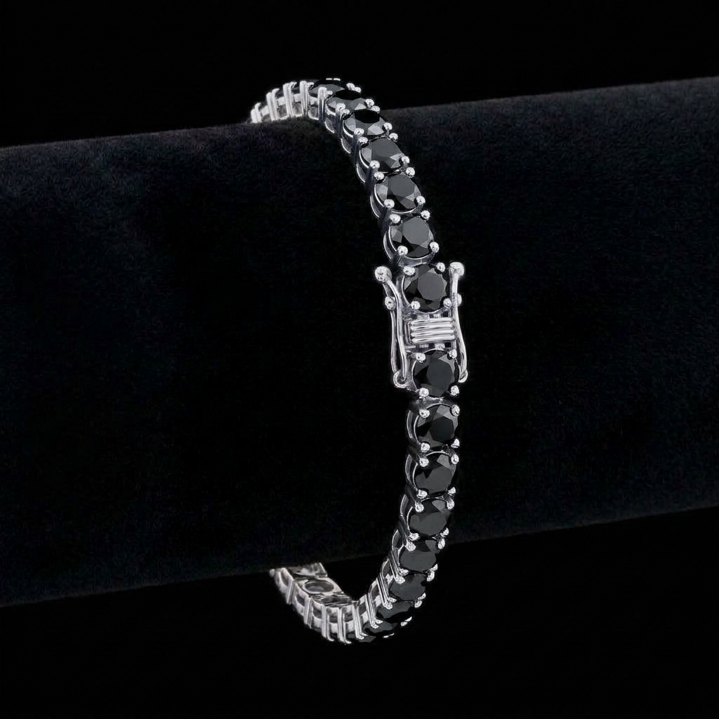 Black Diamond Tennis Bracelet