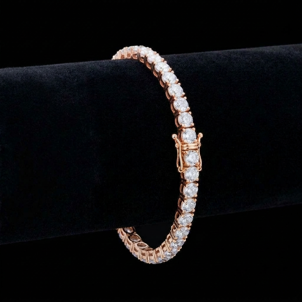 Diamond Tennis Bracelet (Rose)
