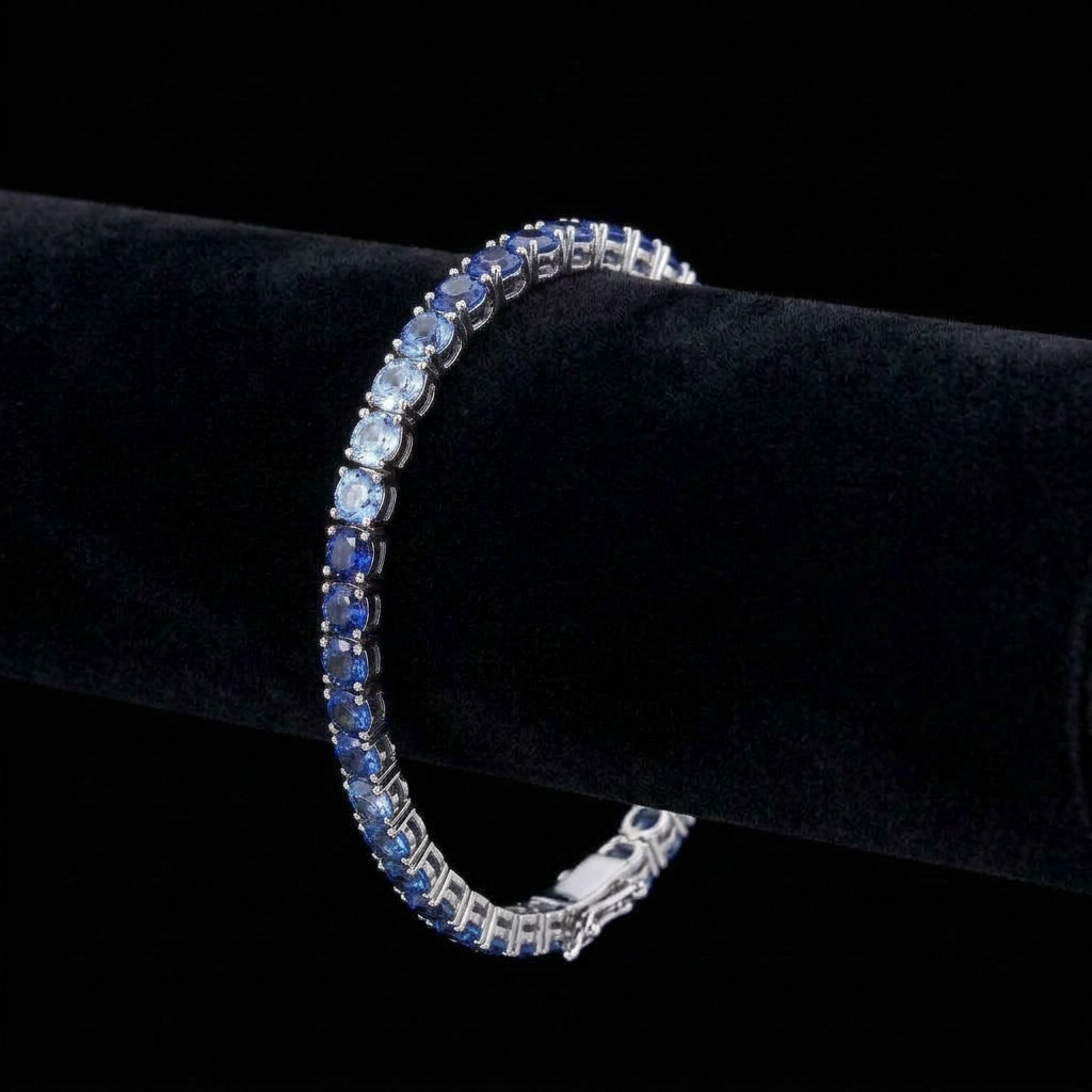 Ombré Blue Tennis Bracelet