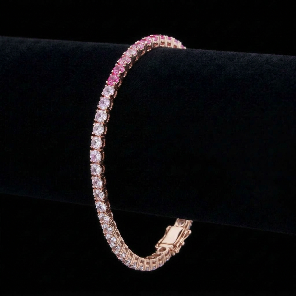 Ombré Pink Tennis Bracelet