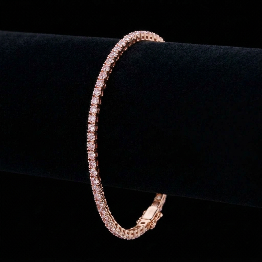 Pink Diamond Tennis Bracelet
