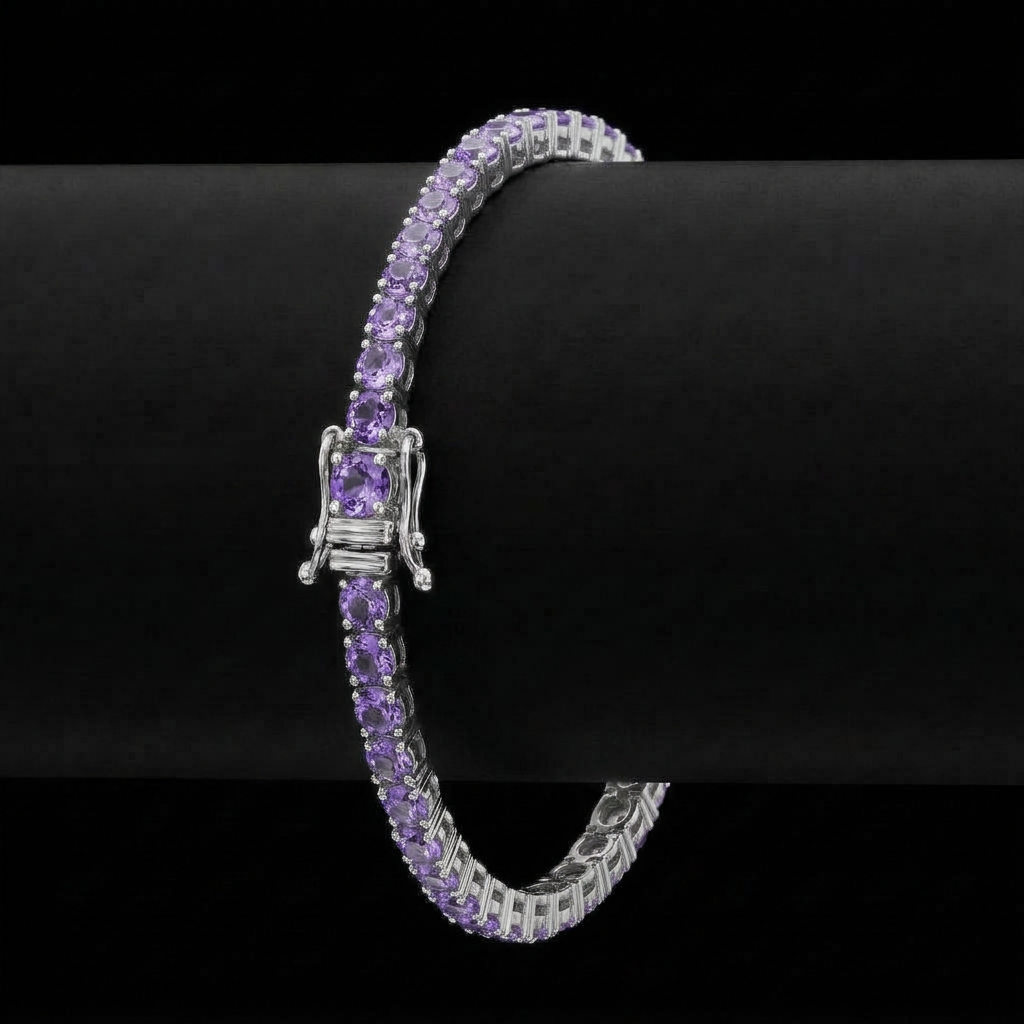 Purple Sapphire Tennis Bracelet