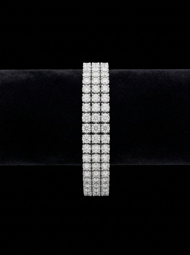 Triple Row Tennis Bracelet