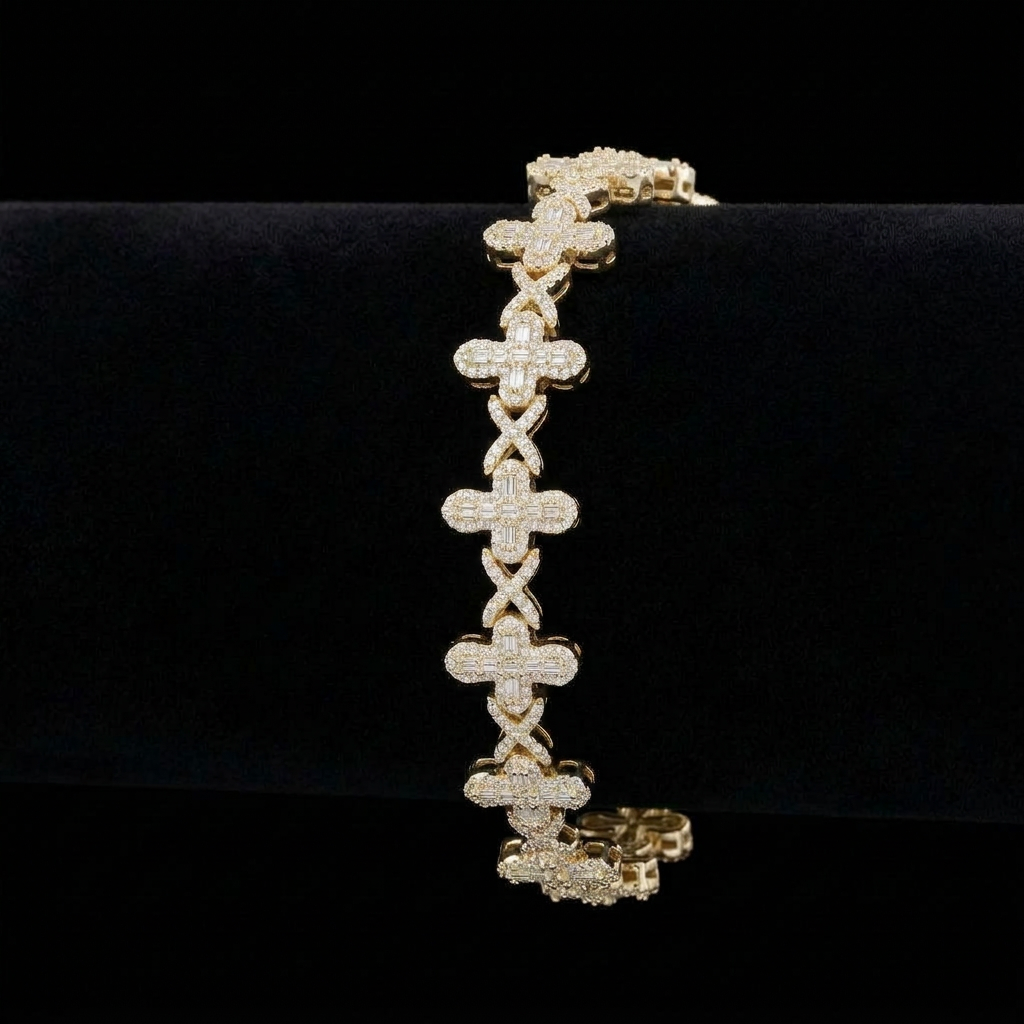 Trefoil Cross Infinity Bracelet