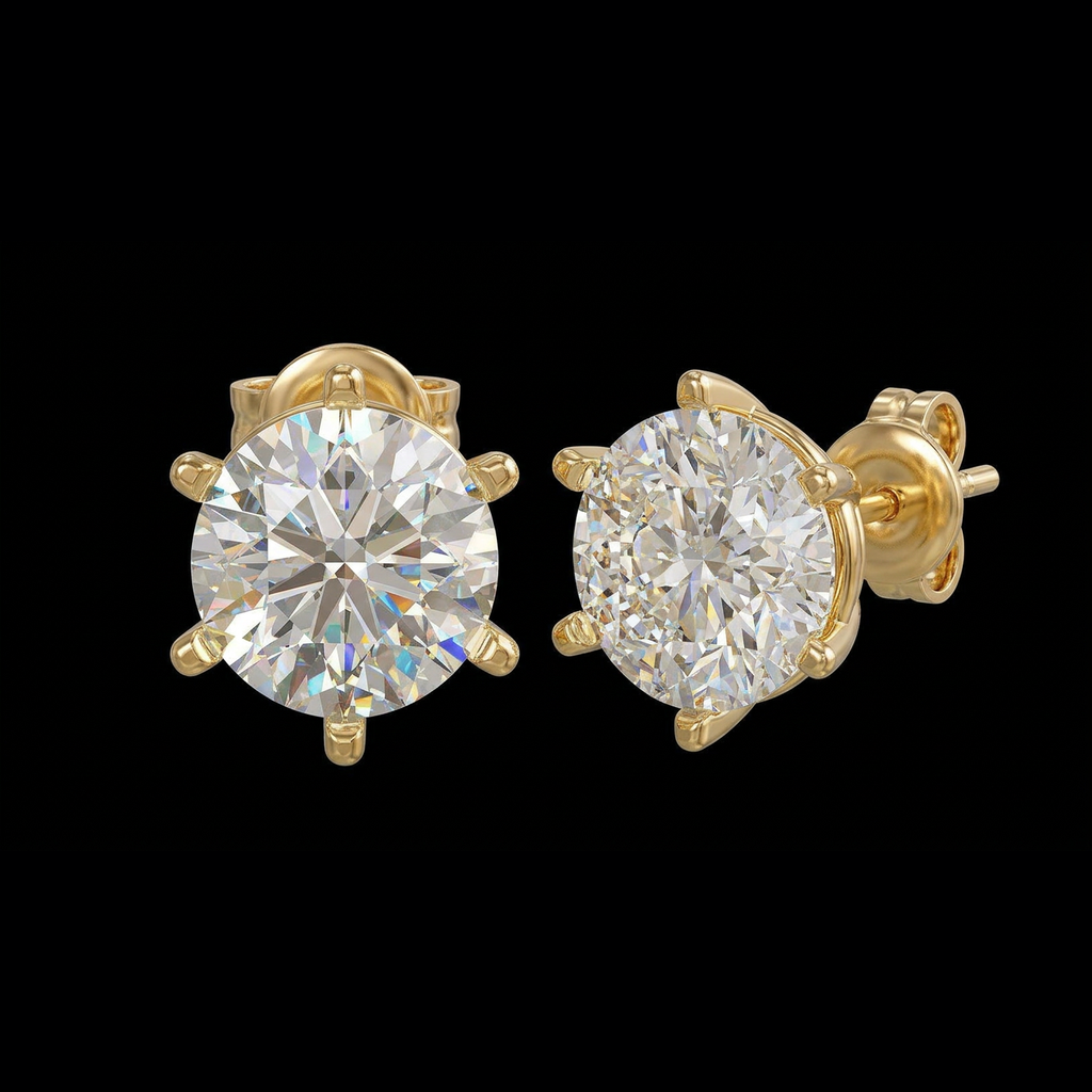 2 Carat Solitaire Studs