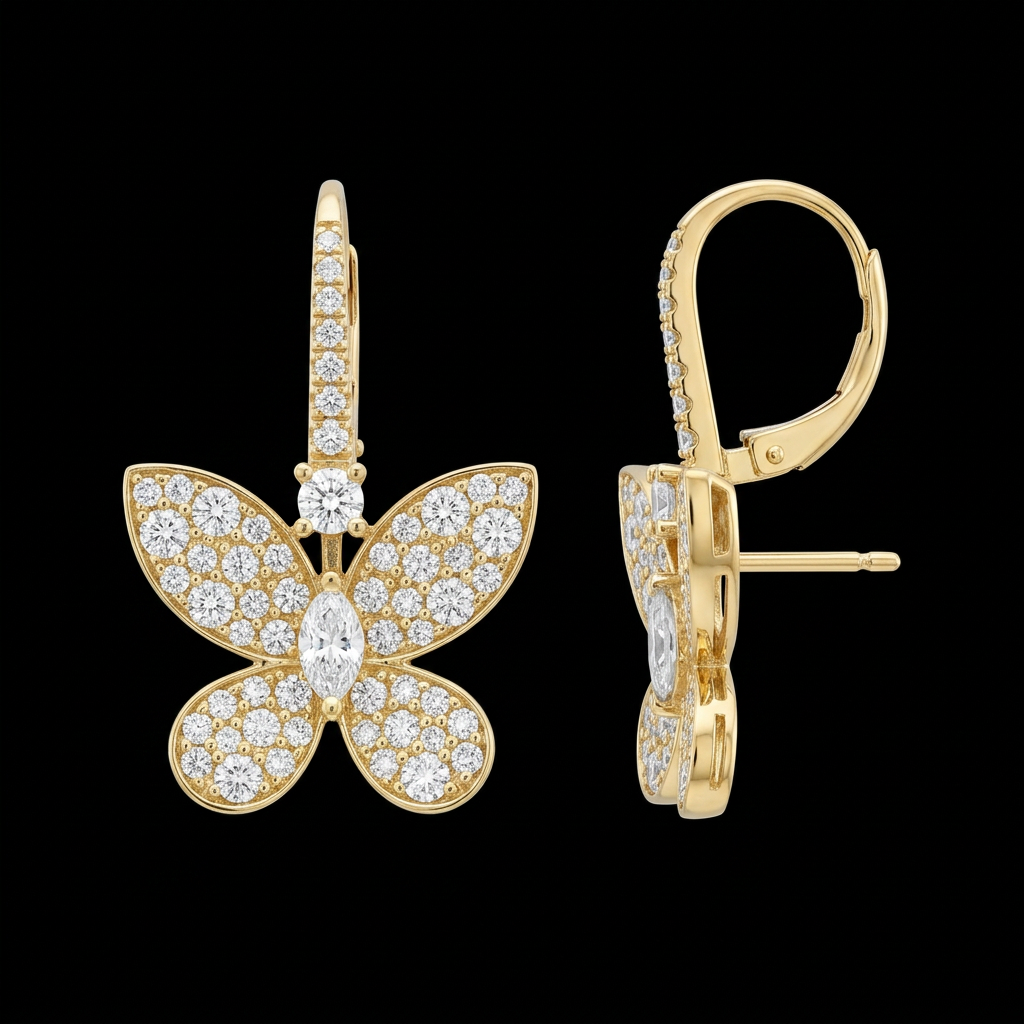 Butterfly Drop Earrings