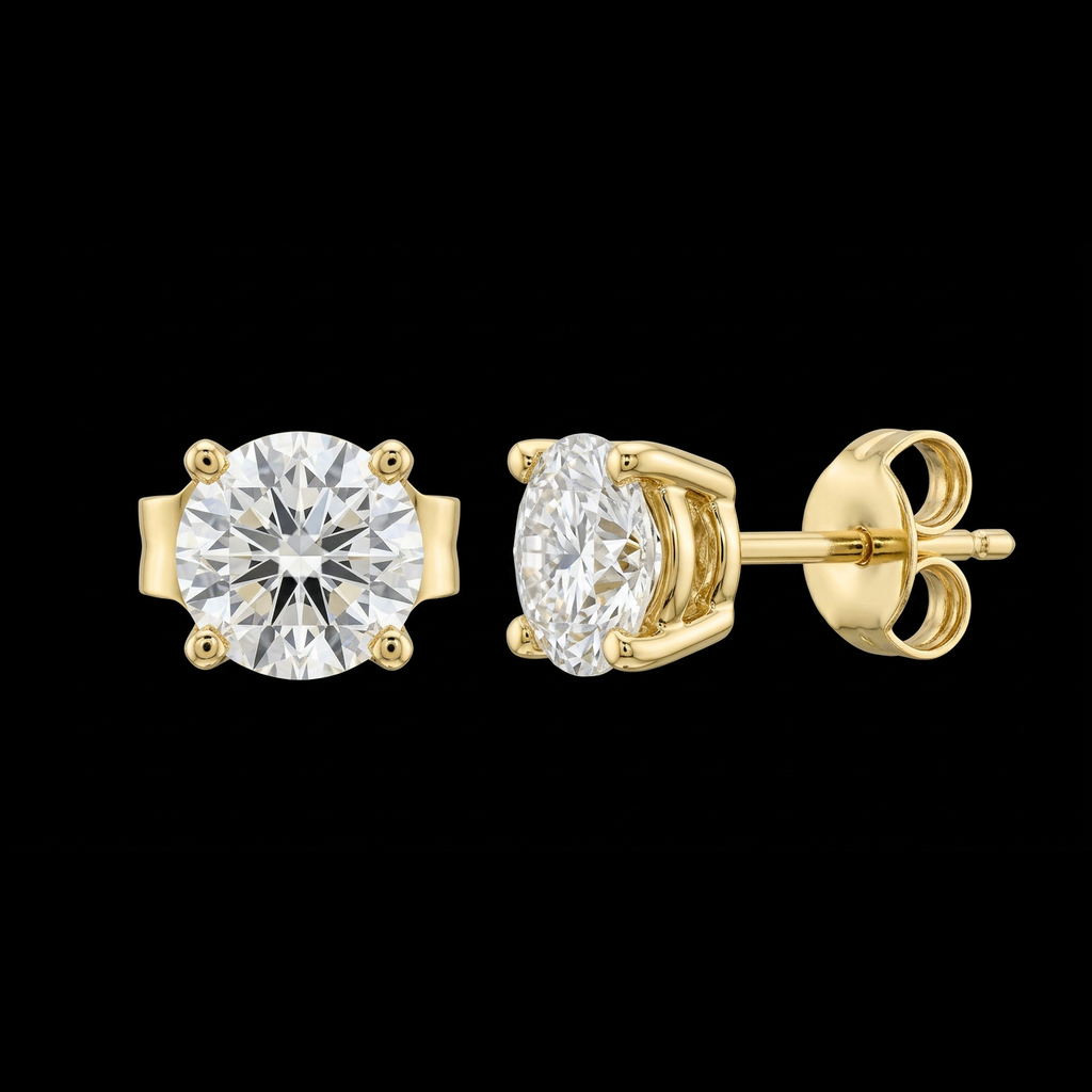 Four-Prong Solitaire Studs