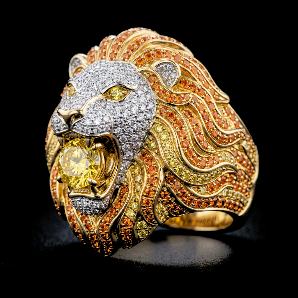 Canary Lion Ring