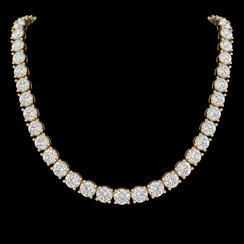 2.5mm Gold Tennis Necklace