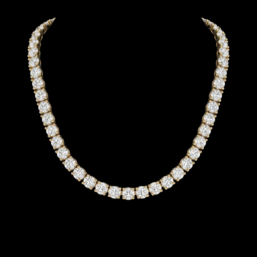 2mm Gold Tennis Necklace