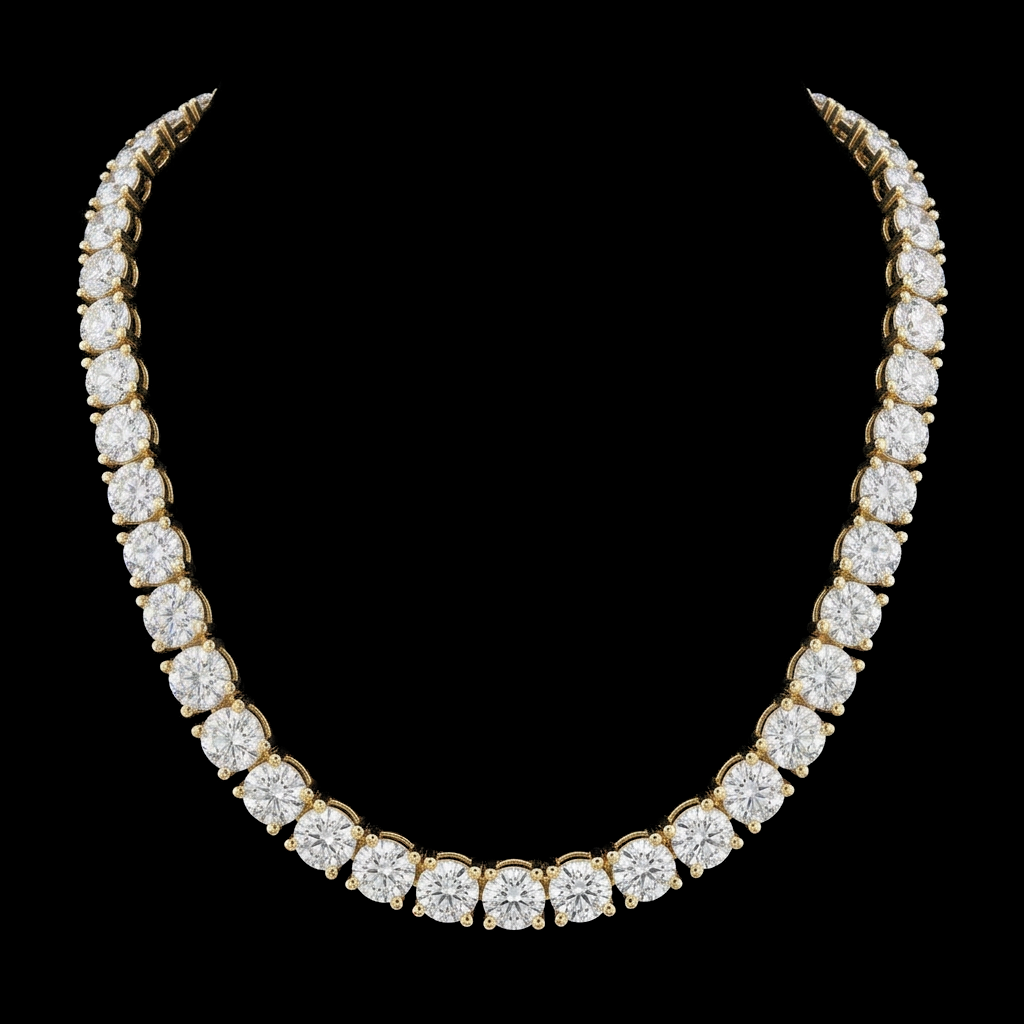 3.5mm Gold Tennis Necklace