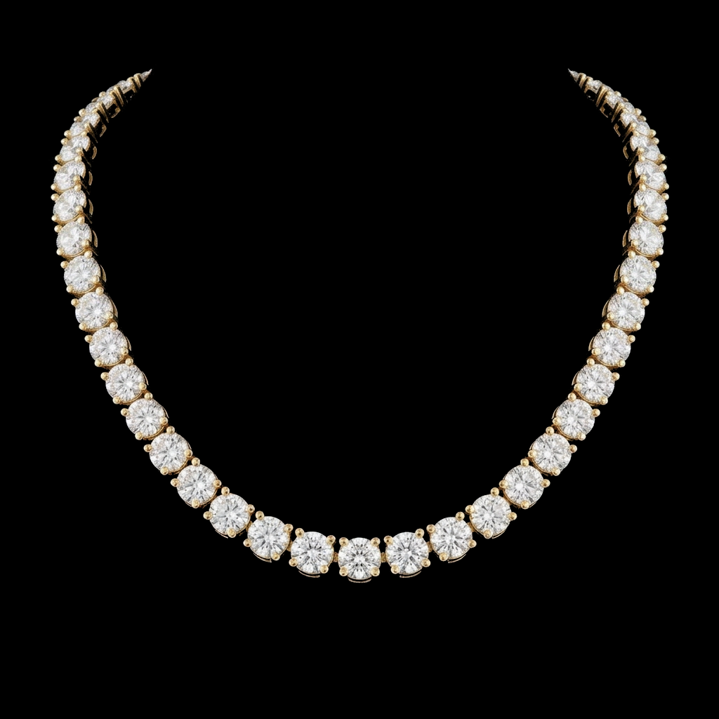 3.7mm Gold Tennis Necklace