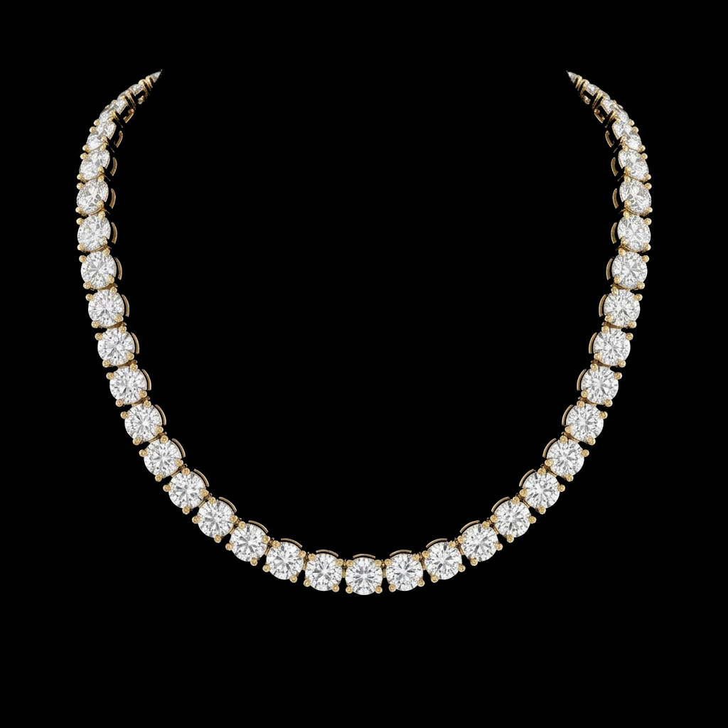 3mm Gold Tennis Necklace