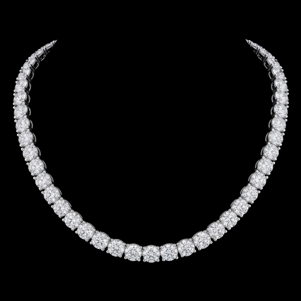 3mm Sterling Tennis Necklace