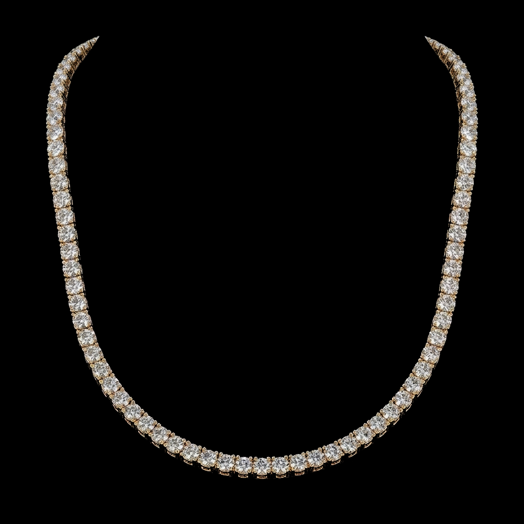 4mm Gold Tennis Necklace