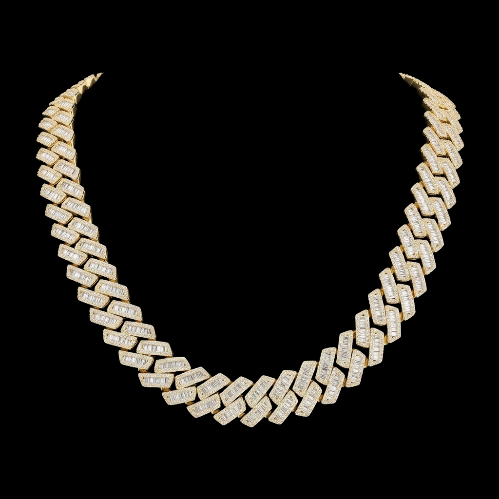 Baguette Iced Cuban Chain
