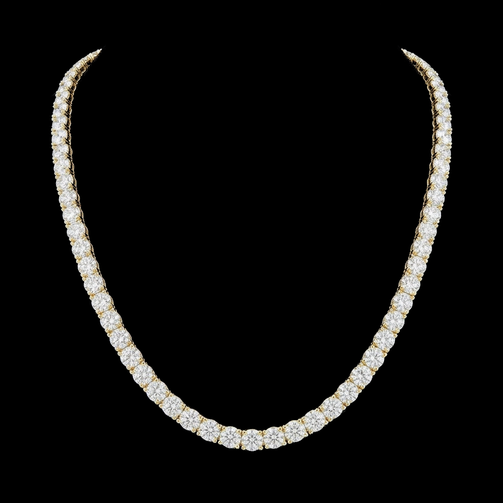 Classic Gold Tennis Necklace