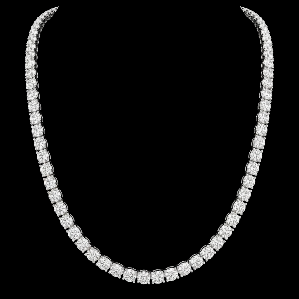 Classic Sterling Tennis Necklace