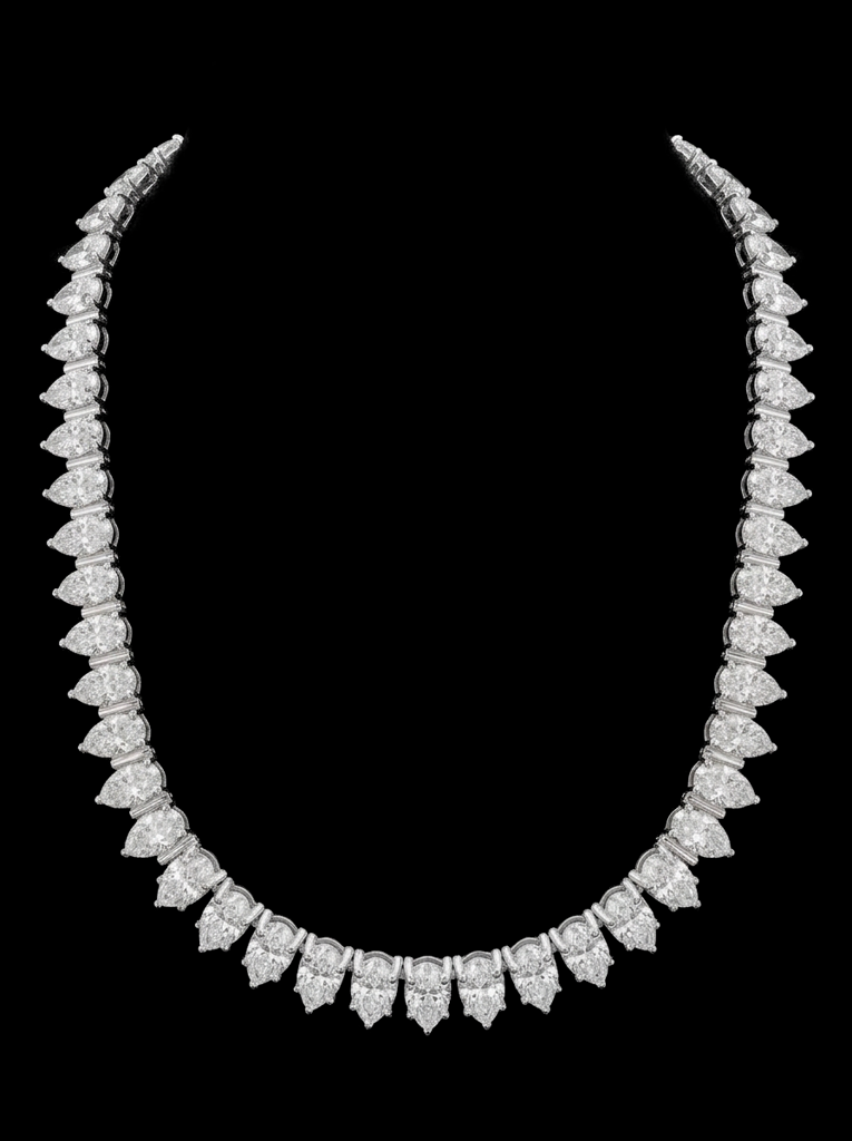 Marquise Cut Tennis Necklace