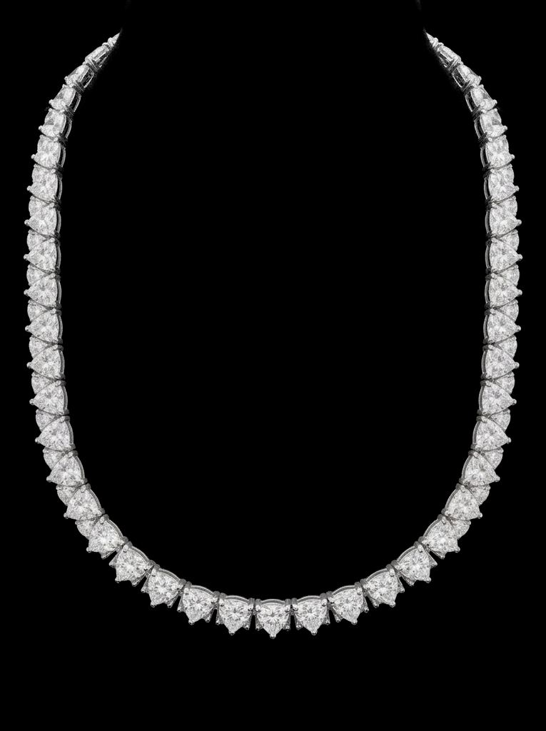 Trillion Cut Tennis Necklace
