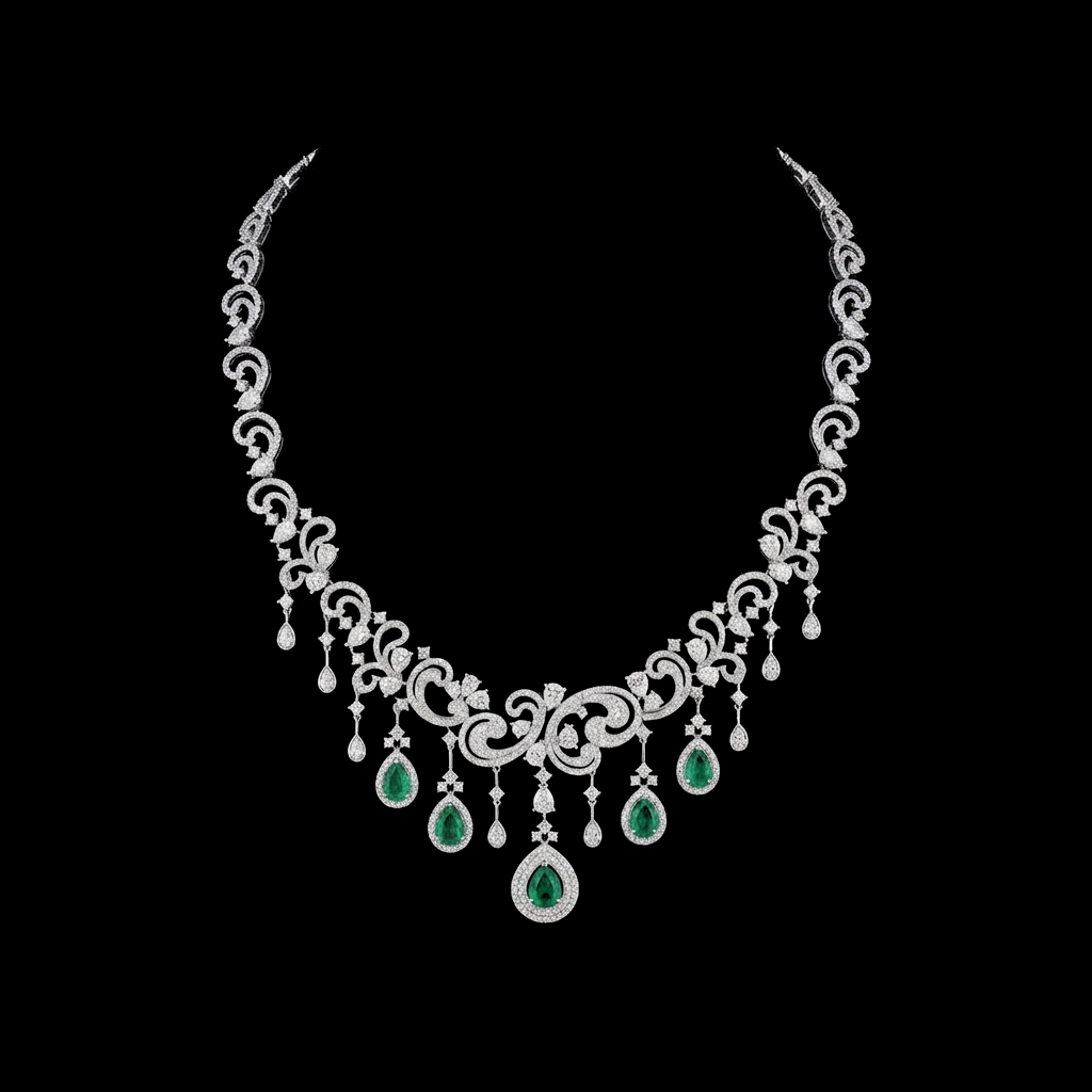 Emerald Scroll Collar