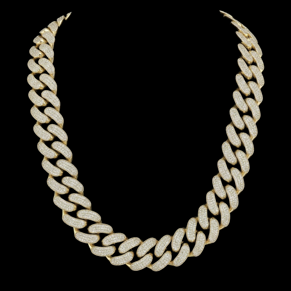Four Row Iced Cuban Chain