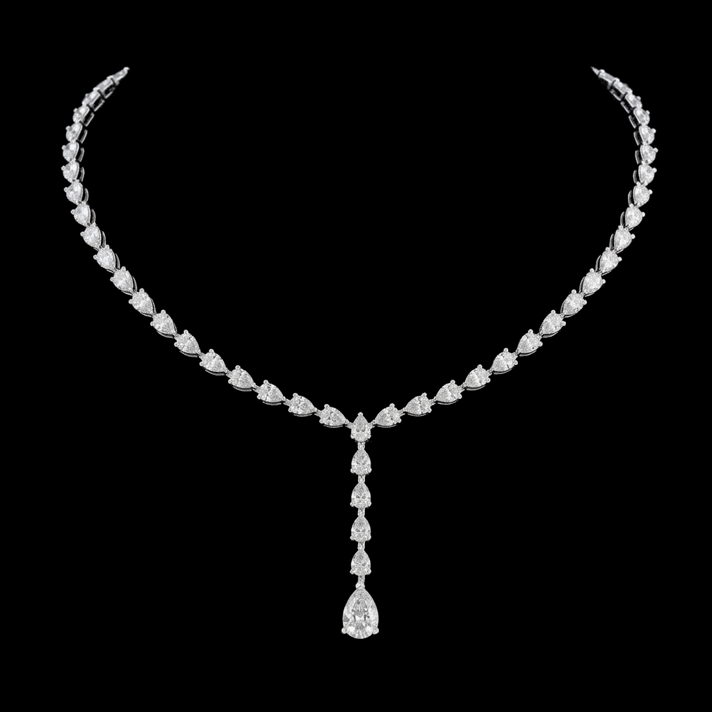 Pear Y Lariat Necklace