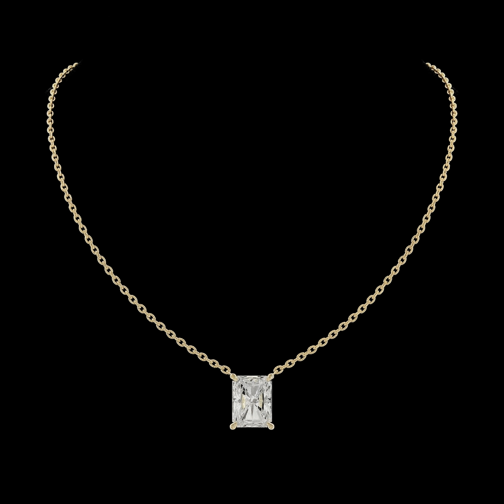 Radiant Solitaire Necklace