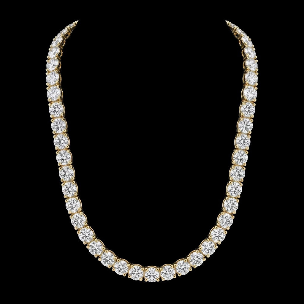 Slim Gold Tennis Necklace