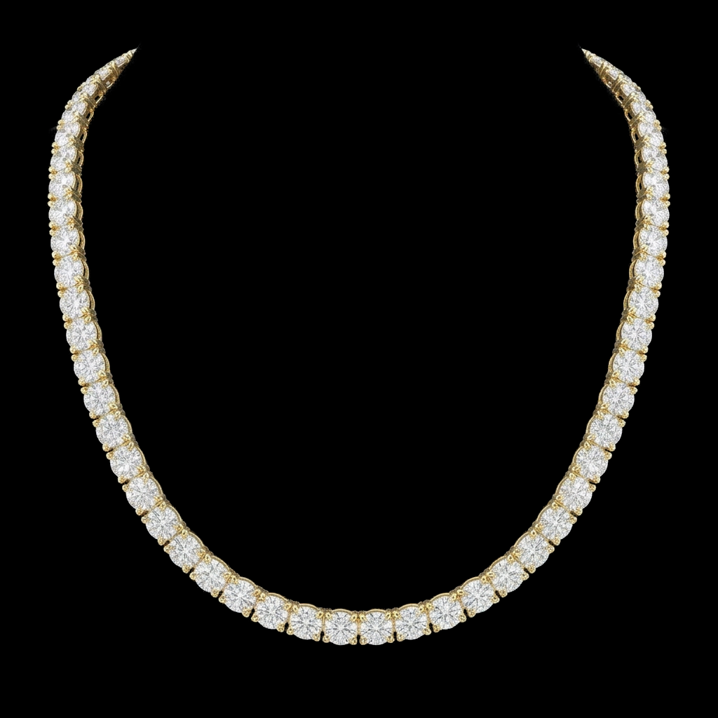 Slim Round Tennis Necklace
