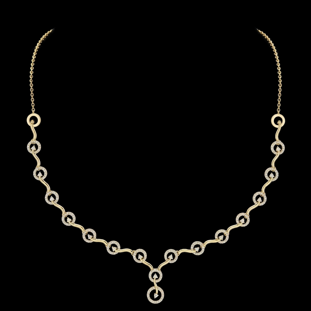 Swirl Station Necklace