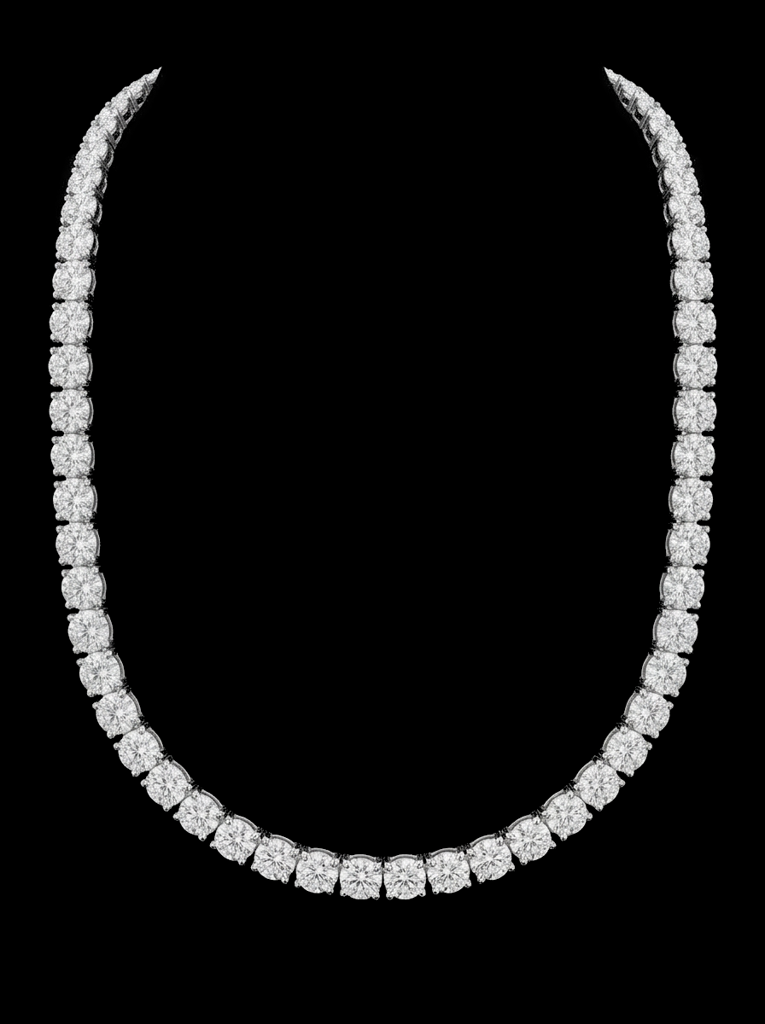 Three-Prong Tennis Necklace
