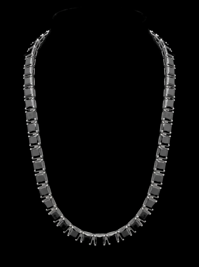Black Princess Tennis Necklace