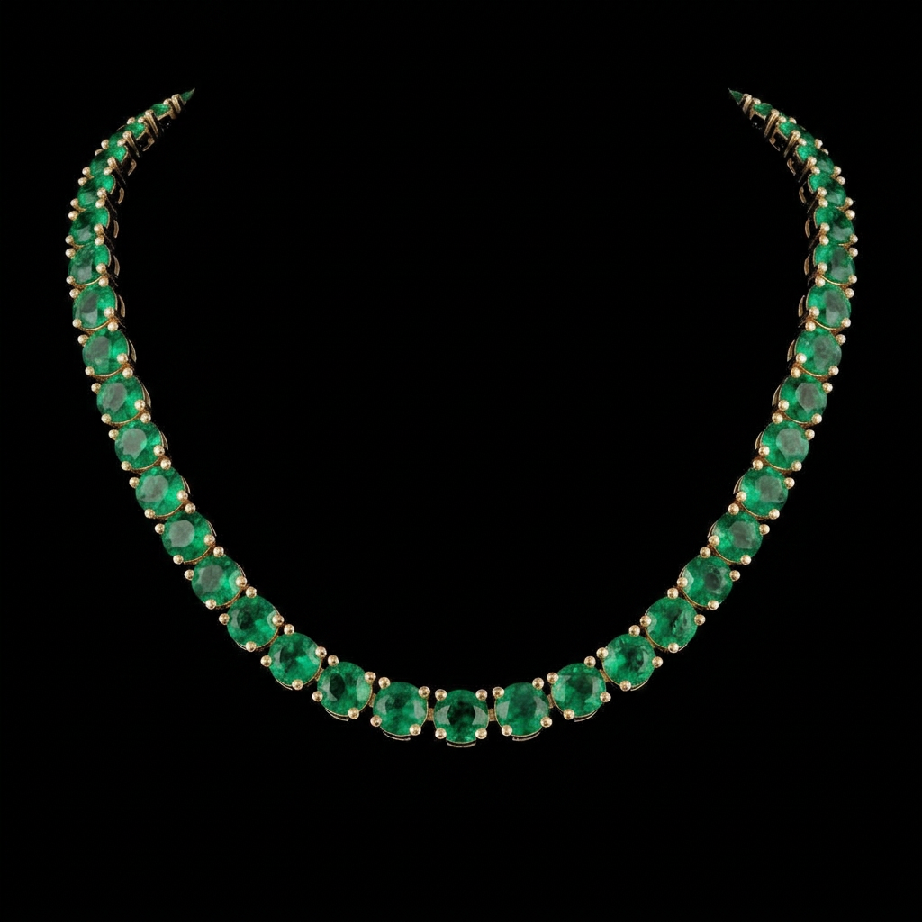 Emerald Tennis Necklace