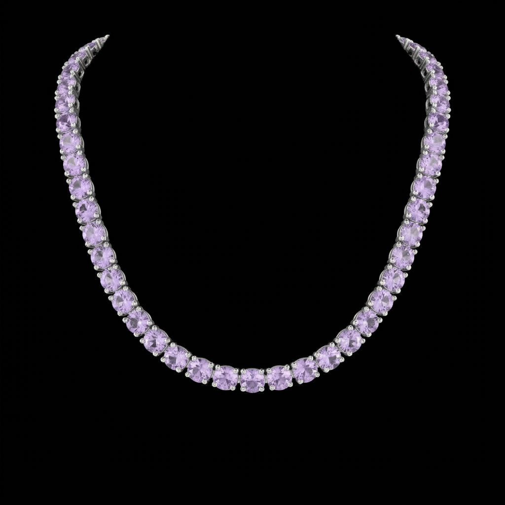 Lavender Tennis Necklace