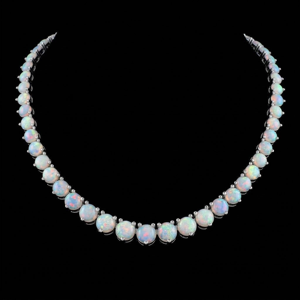 Opal Tennis Necklace