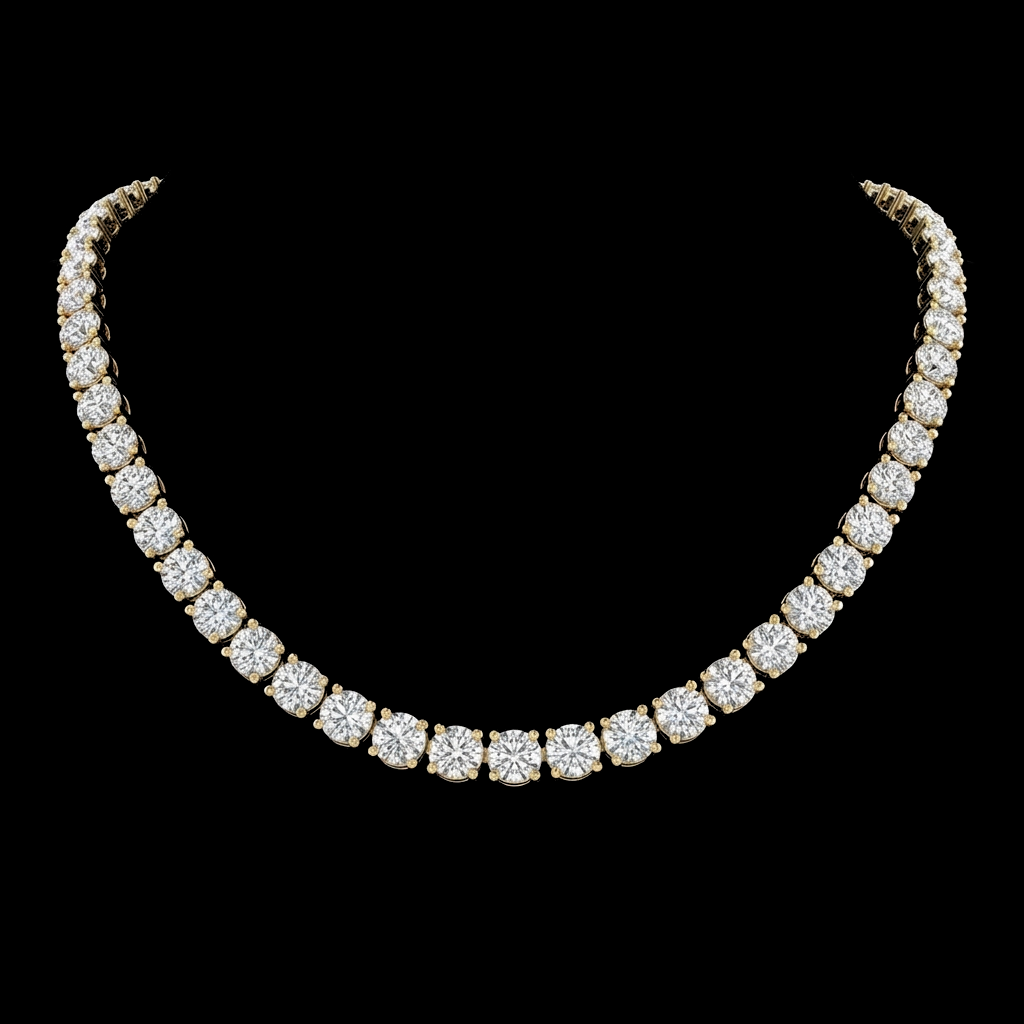 Three Prong 2mm Tennis Necklace